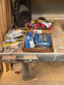 Eight small rachet straps, seven pairs of safety glasses and three safety ear protectors all sealed