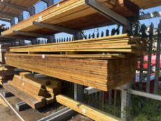Approx 170 lengths of 4.8m long green treated featheredge boards 175x20mm