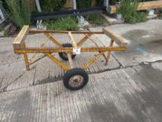 Small metal framed material moving trolly 1.5m long