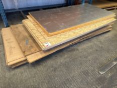 Six sheets of 18mm OSB board sheet size 2440 x 1220mm and ten large sheets of 12mm MDF board shee