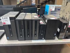 Six various Hewlett Packard I5 descktop computers Note all hard drives removed