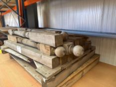 Pallet of various newel posts