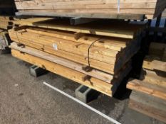 Approx 300 lengths of 3m long untreated wood as lotted