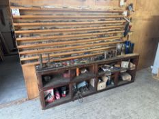 Shelving unit and contents to include a large quantity of moulding cutters as lotted