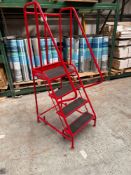 Four tread aircraft step ladders