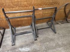 Two A frame roller top metal tressles
