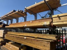 Approx 100 lengths of 4.8m long brown treated featheredge boards 170x20mm