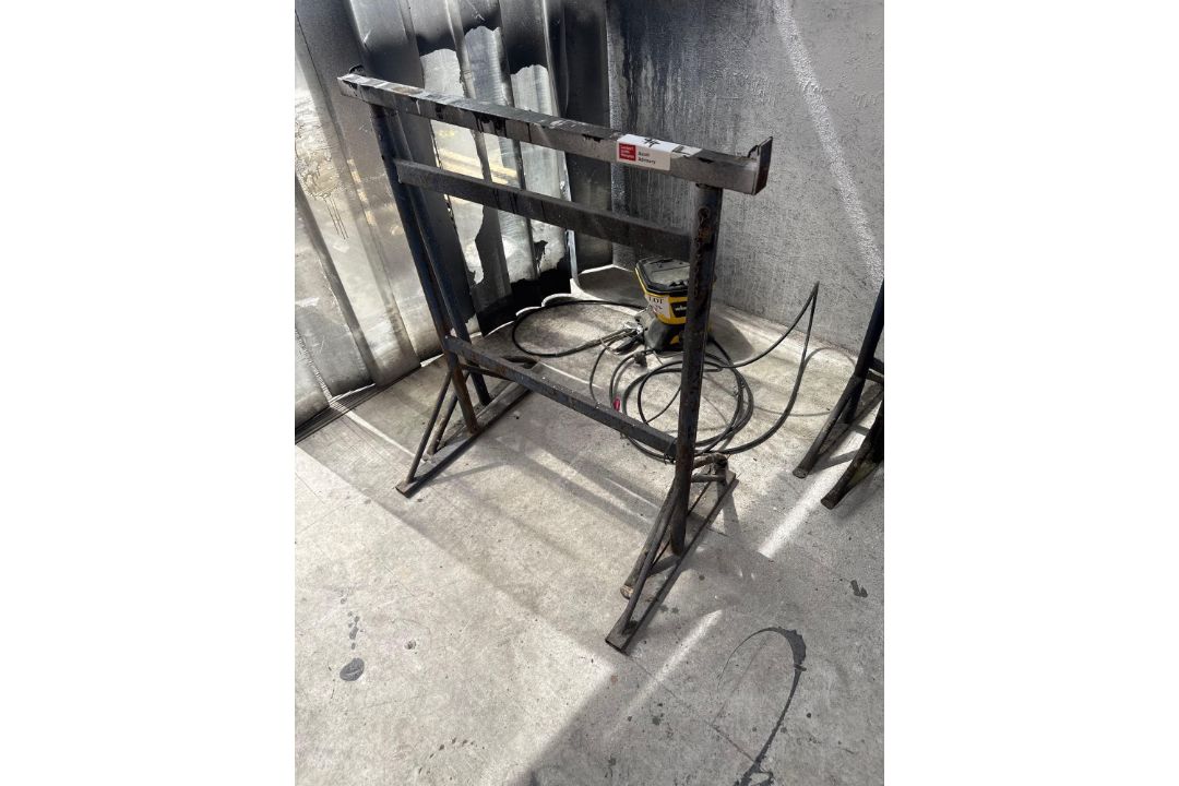 Two metal height adjustable trestles - Image 1 of 3