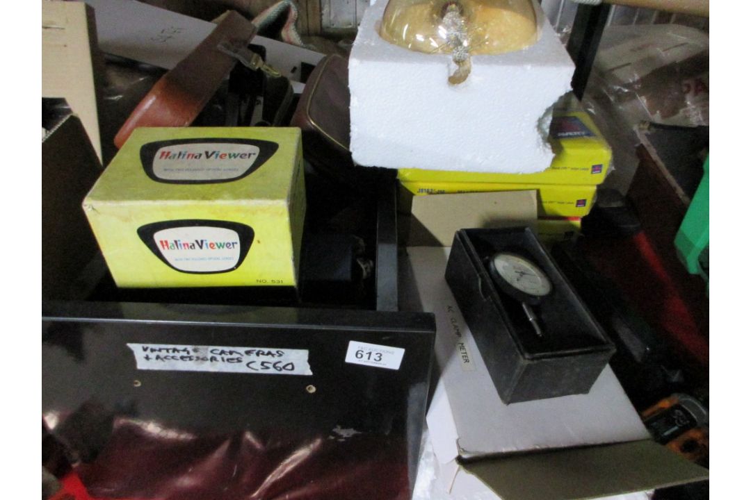 Miscellaneous lot including Mitutoyo HDS display height gauge, AC clamp meter, dial gauges, - Image 3 of 6