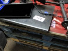 Dell Core i7 laptop, one flat screen monitor, one desk mounting monitor arm