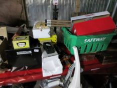 Miscellaneous lot including Mitutoyo HDS display height gauge, AC clamp meter, dial gauges,