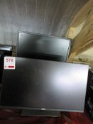 Two Dell flat screen monitors