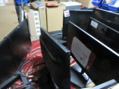 Five various flat screen monitors