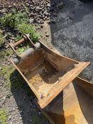 Two Strickland excavator buckets 1 - 4500mm, 1 - 550mm