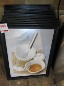 Thirteen framed & perspex prints