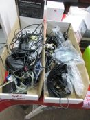 Two boxes of assorted hearing aid accessories