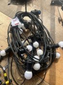 Set of four outdoor festoon garden lighting