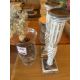 Plastic vase with pine cones and 2 candle holders - Image 1 of 3
