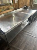 Stainless steel rectangle preparation table