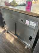 Lincat Stainless steel twin sliding door warming cupboard