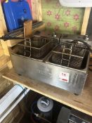 Buffalo Stainless steel bench top twin fryer (240v)