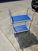 Trolley with two shelves and wheels