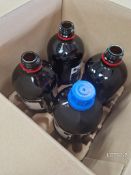 Three Boxes of 4 x 2.5Ltr Brown Water Bottles with screw tops
