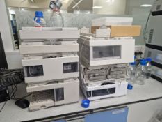 HPLC System including software and computer comprising G1316A COLCOM, G1379A Degasser, G1312A BIN