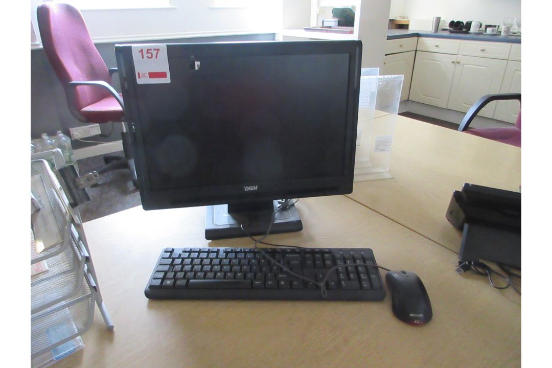 DCM 20" desktop monitor, with keyboard, mouse & tower PC - Image 1 of 4