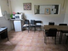 Loose contents of canteen (excluding fixings) to include 4x4 lockers, seven chairs, two square