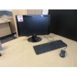 Benq 18" desktop monitor, with keyboard & mouse