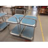 Two metal framed trollies