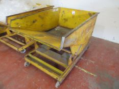 Mobile forklift-able tipping skip Size 1.4 x 1m