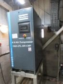 Altas Copco GA1137VSD+ air compressor, serial no. AP1271957 (2020), run hrs 21,710 mounted on