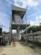 Stainless steel fabricated purpose built staging with 2 x Ritetrak Parabolic screener, for use with