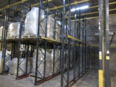 Four bays of Link 51 drive in pallet racking system 6m x 1.4m, approx. footprint: 5.6m x 6m (
