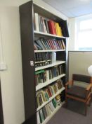 Metal 6-shelf storage rack, 1.2m x 300 x height 2.2m, including an assortment of chemistry