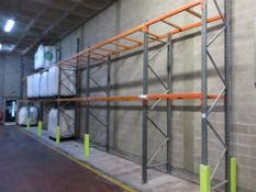 Six bays of boltless adjustable pallet racking 4 - 2.8m x 900 x 5m 1 - 2.8m x 900 x 3.7m 1 x 1.4m