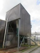 Nijhuis Water Technology rotary drum screening plant, approx. drum size 3.1m, with down chute to