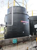 Chem Resist polyethylene bunded tank, 15m³, drawing no. 13062 WO: 5676 (2017), with access ladder