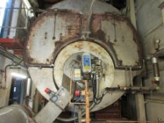 NEI Cockran gas boiler model 60/7222, serial no. 017304, boiler rating 9072 kg/hr, 10.4 bar with