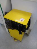 Foot operated waste bin