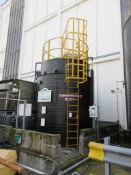 Chem Resist polyethylene bunded water tank, 15m³, drawing no. 13549 WO: 8456 (2018), with access