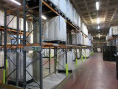 Eleven bays of boltless adjustable pallet racking 4 - 2.8m x 900 x 5m 7 - 2.8m x 900 x 3.7m (