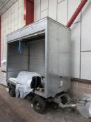 Alex Trailers forklift towable fully enclosed trailer with roller shutter sides, model IP20ST,