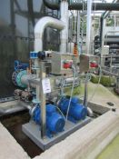Stainless steel holding cradle comprising of:- 2 x Weg electric motors, model W22 2 x Ebara pumps,