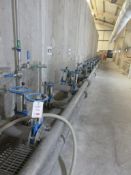 Thirty six assorted manual gate valves to include galvanised pipework PoWRA: A ‘point of work’