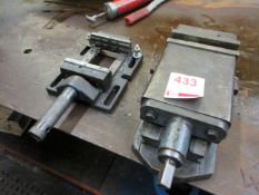 Two various machine vices, 6
