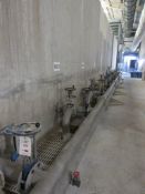 Thirty six assorted manual gate valves to include galvanised pipework PoWRA: A ‘point of work’