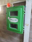Jonesco wall mounted single door plastic spill kit cabinet, 550 x 270 x height 720mm